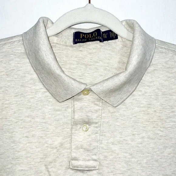 Polo Ralph Lauren Heather Cream Soft Cotton Polo, Size XL - Picture 3 of 10